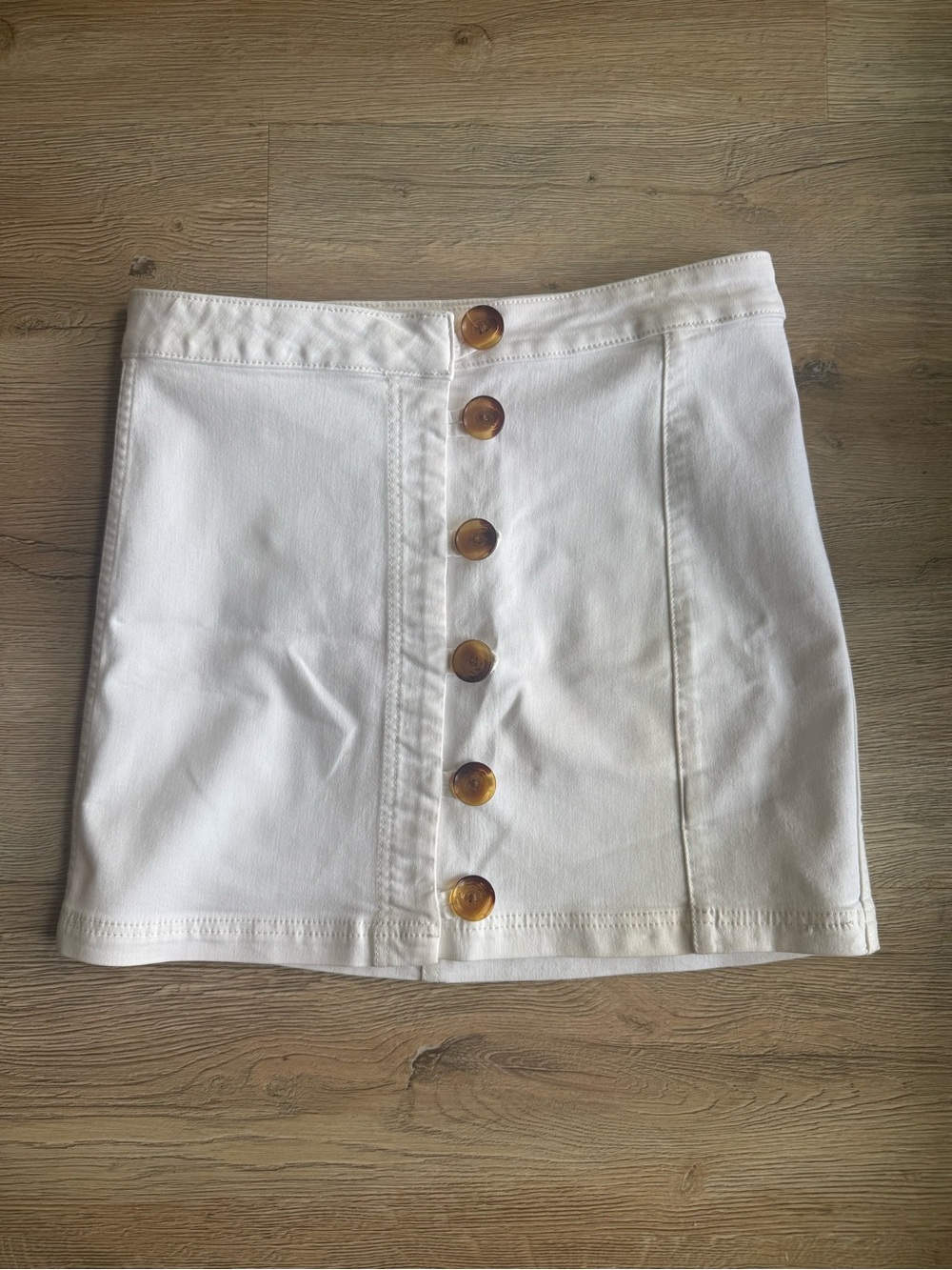 Free People "Little Daisies"  denim mini skirt.